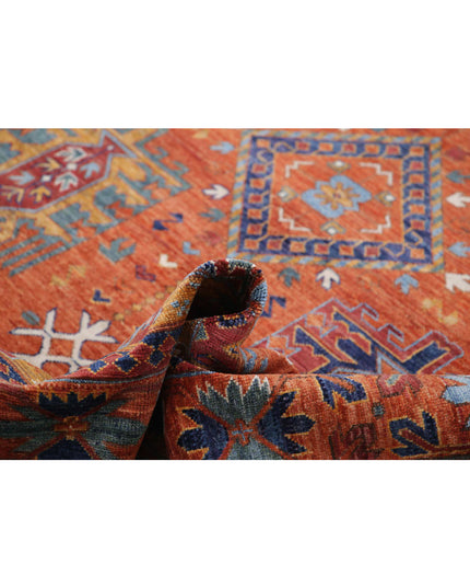 Humna 6' 8" X 10' 4" Hand Knotted Wool Rug 6' 8" X 10' 4" (203 X 315) / Rust / Wool