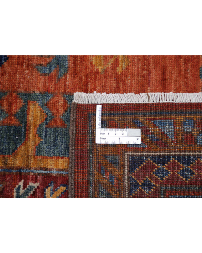 Humna 6' 8" X 10' 4" Hand Knotted Wool Rug 6' 8" X 10' 4" (203 X 315) / Rust / Wool