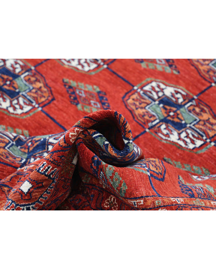 Humna 6' 4" X 9' 6" Hand Knotted Wool Rug 6' 4" X 9' 6" (193 X 290) / Rust / Wool