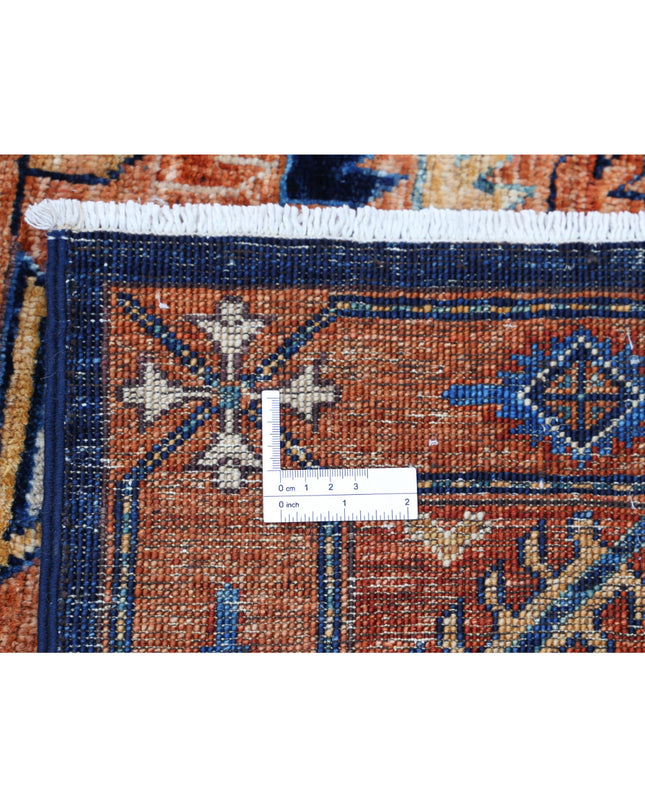 Humna 5' 9" X 8' 10" Hand Knotted Wool Rug 5' 9" X 8' 10" (175 X 269) / Blue / Wool