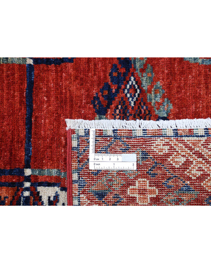 Humna 6' 7" X 9' 7" Hand Knotted Wool Rug 6' 7" X 9' 7" (201 X 292) / Rust / Wool