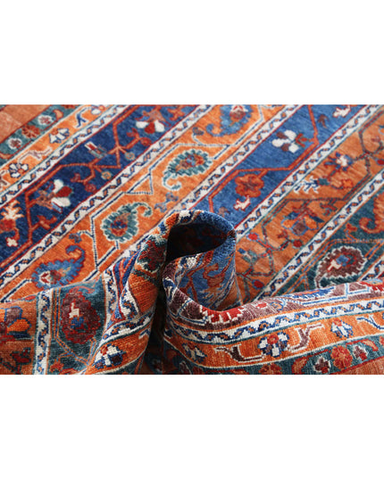 Humna 5' 0" X 6' 10" Hand Knotted Wool Rug 5' 0" X 6' 10" (152 X 208) / Brown / Wool