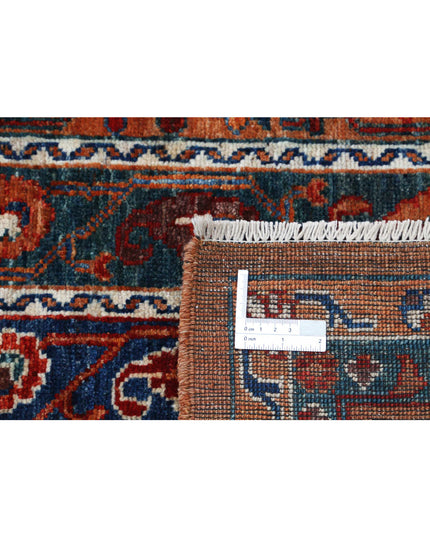 Humna 5' 0" X 6' 10" Hand Knotted Wool Rug 5' 0" X 6' 10" (152 X 208) / Brown / Wool