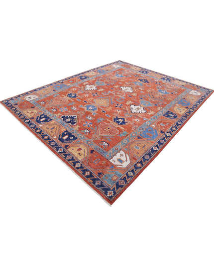 Humna 8' 0" X 10' 0" Hand Knotted Wool Rug 8' 0" X 10' 0" (244 X 305) / Rust / Wool