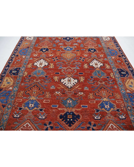 Humna 8' 0" X 10' 0" Hand Knotted Wool Rug 8' 0" X 10' 0" (244 X 305) / Rust / Wool