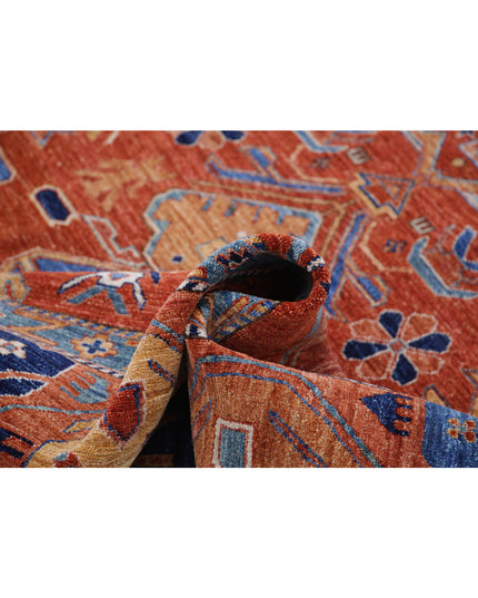 Humna 8' 0" X 10' 0" Hand Knotted Wool Rug 8' 0" X 10' 0" (244 X 305) / Rust / Wool