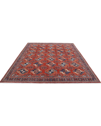 Humna 8' 2" X 9' 9" Hand Knotted Wool Rug 8' 2" X 9' 9" (249 X 297) / Rust / Wool