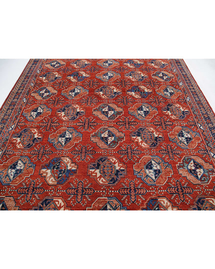 Humna 8' 2" X 9' 9" Hand Knotted Wool Rug 8' 2" X 9' 9" (249 X 297) / Rust / Wool