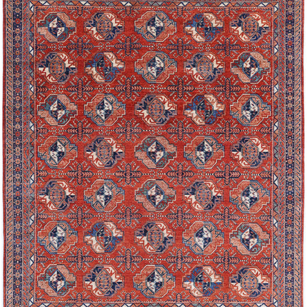Humna 8' 2" X 9' 9" Hand Knotted Wool Rug 8' 2" X 9' 9" (249 X 297) / Rust / Wool