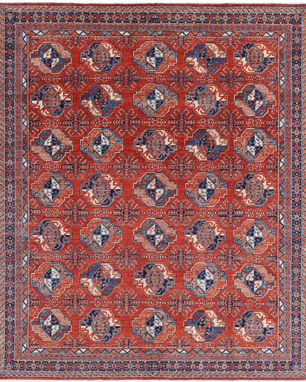 Humna 8' 2" X 9' 9" Hand Knotted Wool Rug 8' 2" X 9' 9" (249 X 297) / Rust / Wool