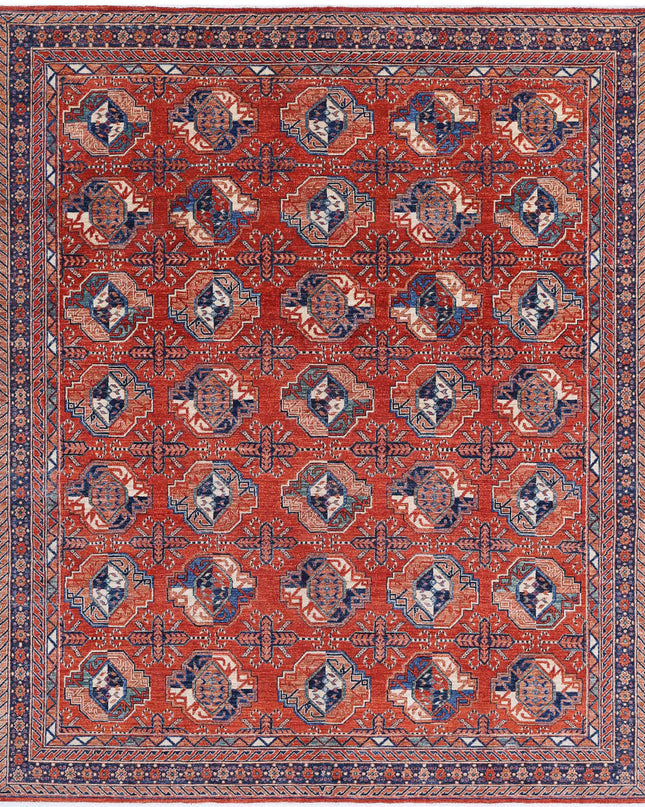 Humna 8' 2" X 9' 9" Hand Knotted Wool Rug 8' 2" X 9' 9" (249 X 297) / Rust / Wool