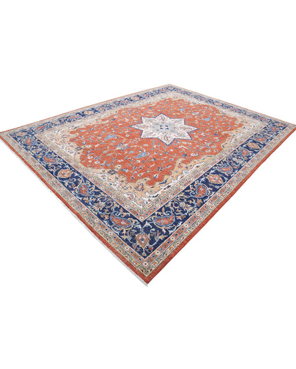 Humna 8' 11" X 11' 8" Hand Knotted Wool Rug 8' 11" X 11' 8" (272 X 356) / Rust / Wool