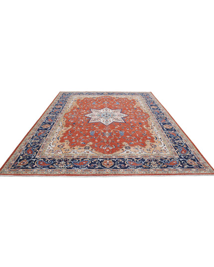 Humna 8' 11" X 11' 8" Hand Knotted Wool Rug 8' 11" X 11' 8" (272 X 356) / Rust / Wool