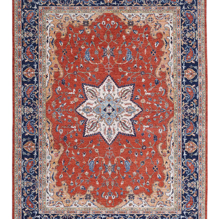 Humna 8' 11" X 11' 8" Hand Knotted Wool Rug 8' 11" X 11' 8" (272 X 356) / Rust / Wool