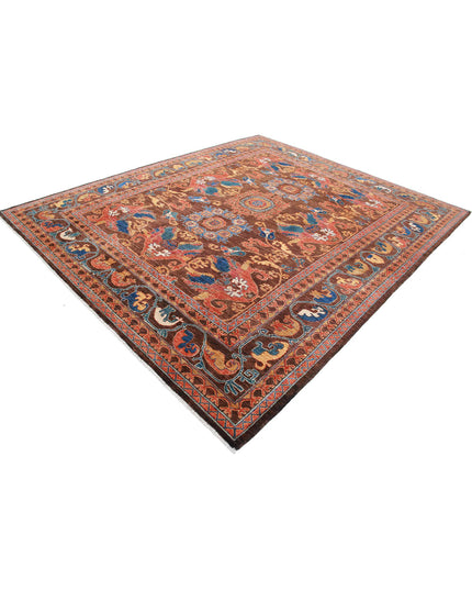 Humna 8' 4" X 9' 9" Hand Knotted Wool Rug 8' 4" X 9' 9" (254 X 297) / Brown / Wool