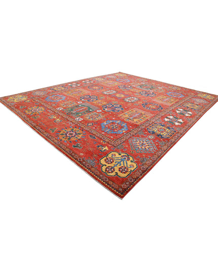 Humna 13' 6" X 16' 3" Hand Knotted Wool Rug 13' 6" X 16' 3" (411 X 495) / Red / Wool