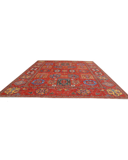 Humna 13' 6" X 16' 3" Hand Knotted Wool Rug 13' 6" X 16' 3" (411 X 495) / Red / Wool