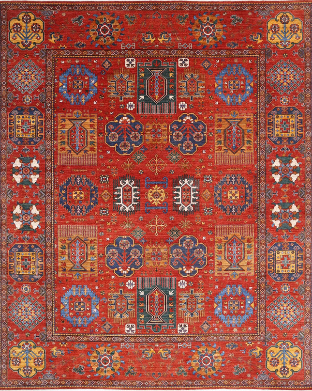 Humna 13' 6" X 16' 3" Hand Knotted Wool Rug 13' 6" X 16' 3" (411 X 495) / Red / Wool