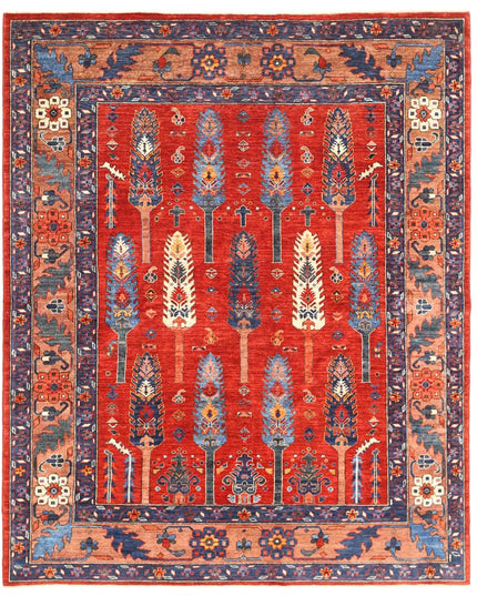 Humna 6' 8" X 8' 2" Hand Knotted Wool Rug 6' 8" X 8' 2" (203 X 249) / Rust / Wool