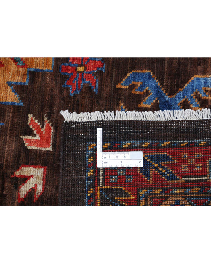 Humna 10' 3" X 13' 7" Hand Knotted Wool Rug 10' 3" X 13' 7" (312 X 414) / Brown / Wool