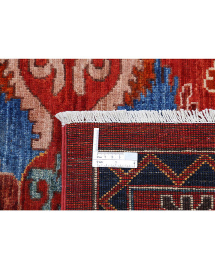 Humna 10' 2" X 13' 7" Hand Knotted Wool Rug 10' 2" X 13' 7" (310 X 414) / Red / Wool