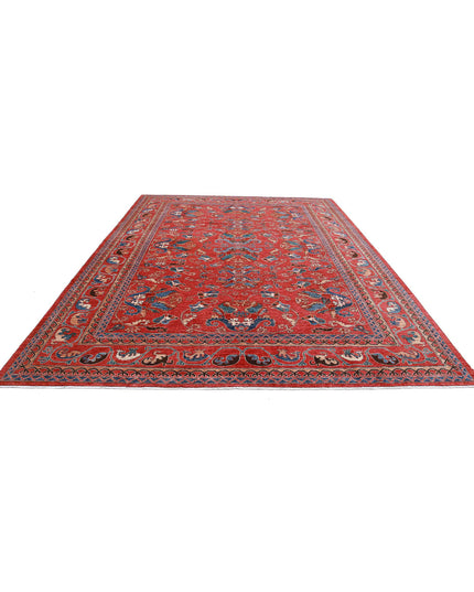 Humna 10' 3" X 14' 0" Hand Knotted Wool Rug 10' 3" X 14' 0" (312 X 427) / Red / Wool