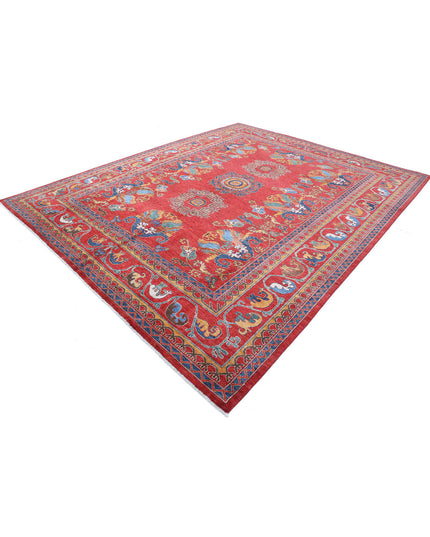 Humna 9' 5" X 11' 6" Hand Knotted Wool Rug 9' 5" X 11' 6" (287 X 351) / Red / Wool