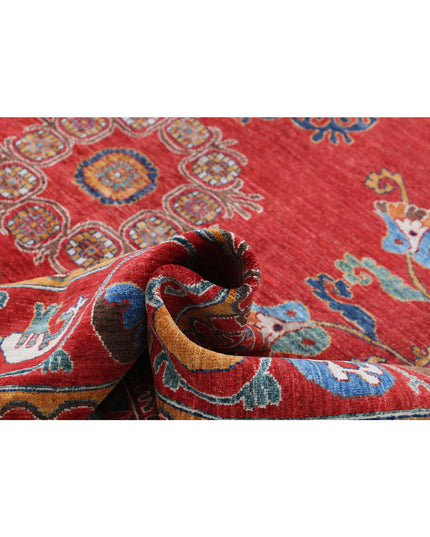 Humna 9' 5" X 11' 6" Hand Knotted Wool Rug 9' 5" X 11' 6" (287 X 351) / Red / Wool