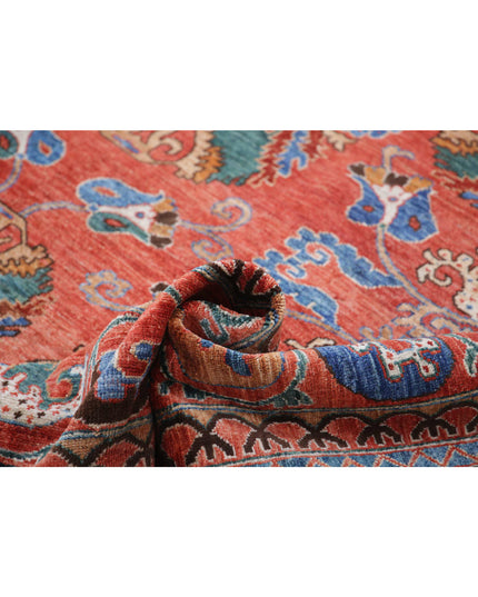 Humna 8' 7" X 9' 9" Hand Knotted Wool Rug 8' 7" X 9' 9" (262 X 297) / Red / Wool