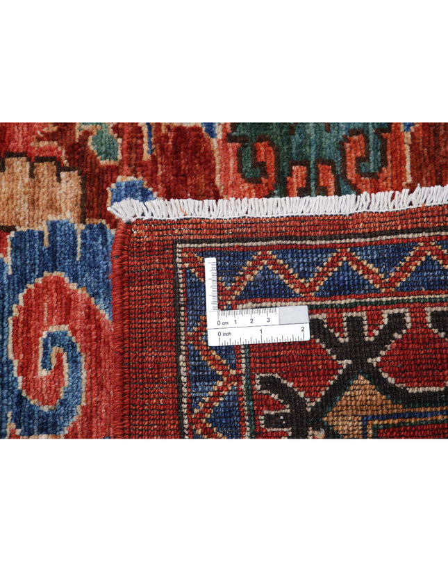 Humna 8' 7" X 9' 9" Hand Knotted Wool Rug 8' 7" X 9' 9" (262 X 297) / Red / Wool