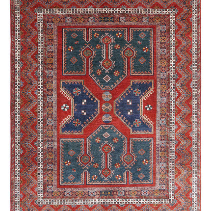 Humna 8' 2" X 10' 8" Hand Knotted Wool Rug 8' 2" X 10' 8" (249 X 325) / Green / Wool