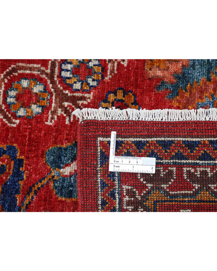 Humna 5' 0" X 7' 1" Hand Knotted Wool Rug 5' 0" X 7' 1" (152 X 216) / Red / Wool