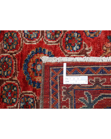 Humna 4' 0" X 6' 1" Hand Knotted Wool Rug 4' 0" X 6' 1" (122 X 185) / Red / Wool