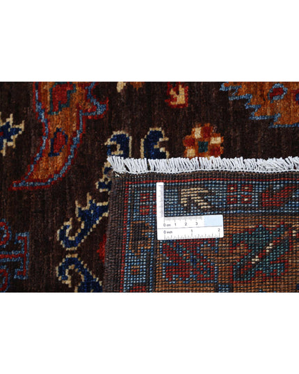 Humna 3' 1" X 4' 10" Hand Knotted Wool Rug 3' 1" X 4' 10" (94 X 147) / Brown / Wool