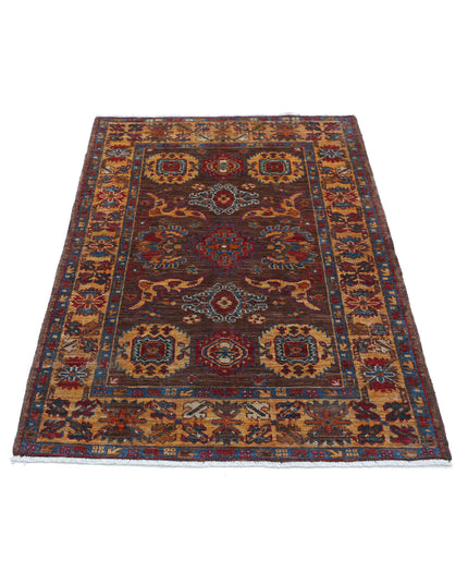 Humna 2' 11" X 4' 9" Hand Knotted Wool Rug 2' 11" X 4' 9" (89 X 145) / Taupe / Wool