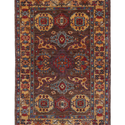 Humna 2' 11" X 4' 9" Hand Knotted Wool Rug 2' 11" X 4' 9" (89 X 145) / Taupe / Wool