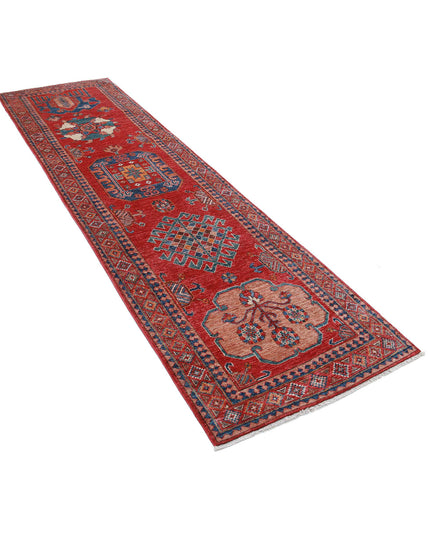 Humna 2' 8" X 9' 11" Hand Knotted Wool Rug 2' 8" X 9' 11" (81 X 302) / Red / Wool