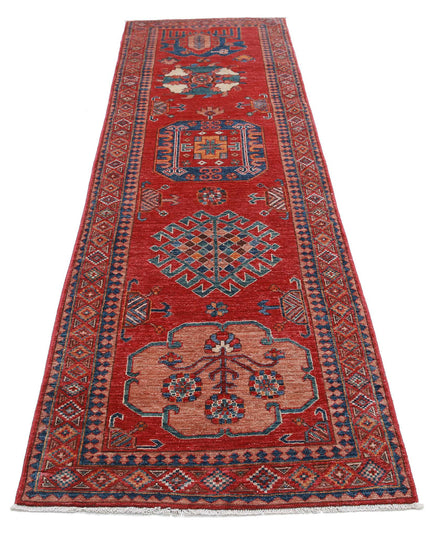 Humna 2' 8" X 9' 11" Hand Knotted Wool Rug 2' 8" X 9' 11" (81 X 302) / Red / Wool