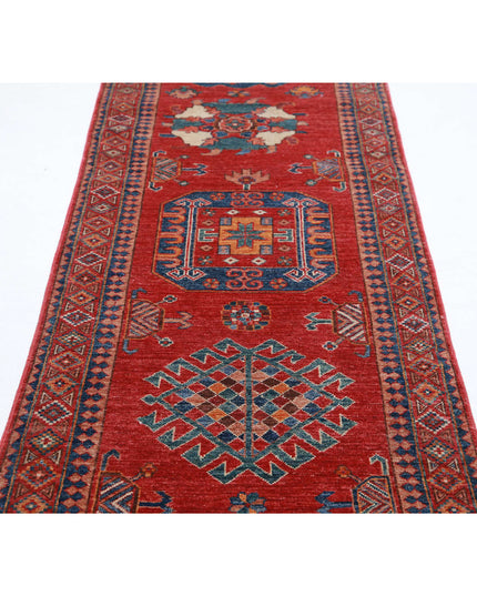Humna 2' 8" X 9' 11" Hand Knotted Wool Rug 2' 8" X 9' 11" (81 X 302) / Red / Wool