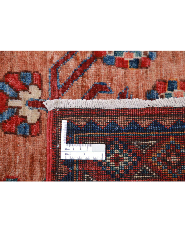 Humna 2' 8" X 9' 11" Hand Knotted Wool Rug 2' 8" X 9' 11" (81 X 302) / Red / Wool