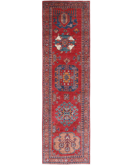 Humna 2' 8" X 9' 11" Hand Knotted Wool Rug 2' 8" X 9' 11" (81 X 302) / Red / Wool