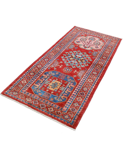 Humna 2' 10" X 5' 10" Hand Knotted Wool Rug 2' 10" X 5' 10" (86 X 178) / Red / Wool