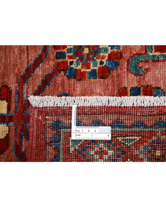 Humna 2' 10" X 5' 10" Hand Knotted Wool Rug 2' 10" X 5' 10" (86 X 178) / Red / Wool