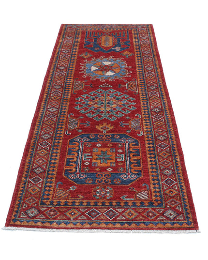 Humna 2' 10" X 8' 3" Hand Knotted Wool Rug 2' 10" X 8' 3" (86 X 251) / Red / Wool