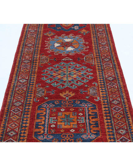 Humna 2' 10" X 8' 3" Hand Knotted Wool Rug 2' 10" X 8' 3" (86 X 251) / Red / Wool