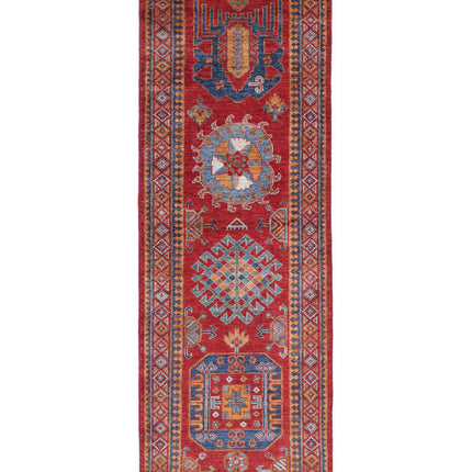 Humna 2' 10" X 8' 3" Hand Knotted Wool Rug 2' 10" X 8' 3" (86 X 251) / Red / Wool