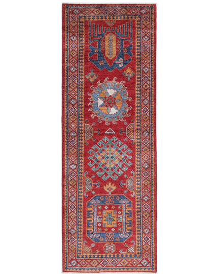 Humna 2' 10" X 8' 3" Hand Knotted Wool Rug 2' 10" X 8' 3" (86 X 251) / Red / Wool