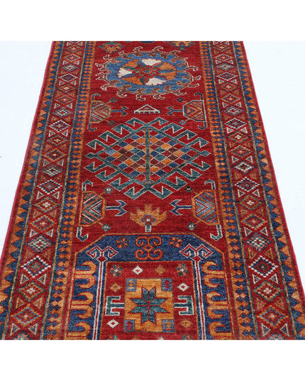 Humna 2' 9" X 8' 1" Hand Knotted Wool Rug 2' 9" X 8' 1" (84 X 246) / Red / Wool