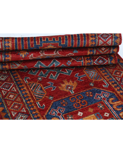 Humna 2' 9" X 8' 1" Hand Knotted Wool Rug 2' 9" X 8' 1" (84 X 246) / Red / Wool