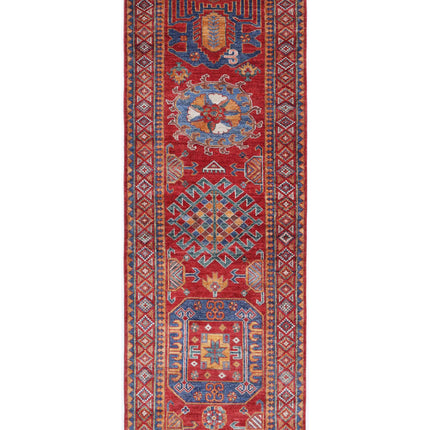Humna 2' 9" X 8' 1" Hand Knotted Wool Rug 2' 9" X 8' 1" (84 X 246) / Red / Wool